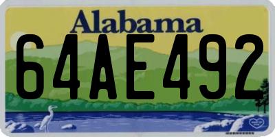 AL license plate 64AE492