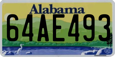 AL license plate 64AE493