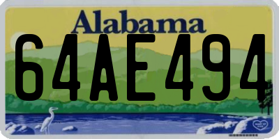 AL license plate 64AE494