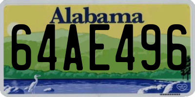 AL license plate 64AE496