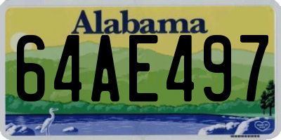 AL license plate 64AE497