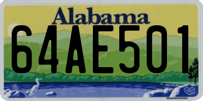 AL license plate 64AE501