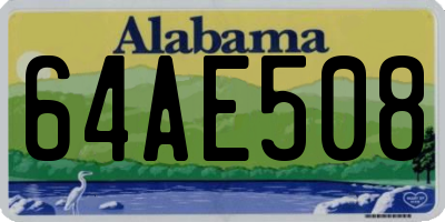 AL license plate 64AE508