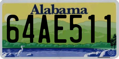 AL license plate 64AE511