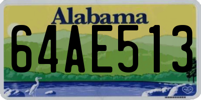 AL license plate 64AE513