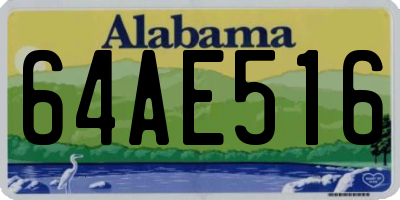 AL license plate 64AE516