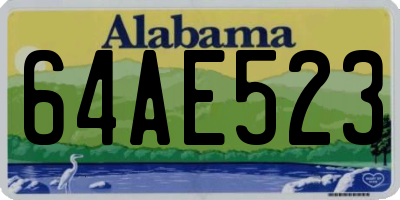 AL license plate 64AE523