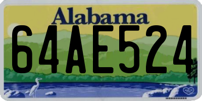 AL license plate 64AE524