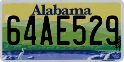 AL license plate 64AE529