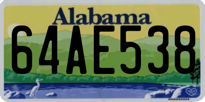 AL license plate 64AE538