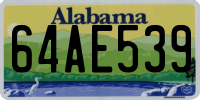 AL license plate 64AE539