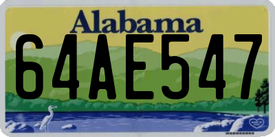 AL license plate 64AE547