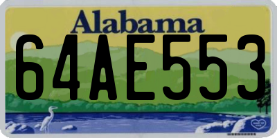 AL license plate 64AE553