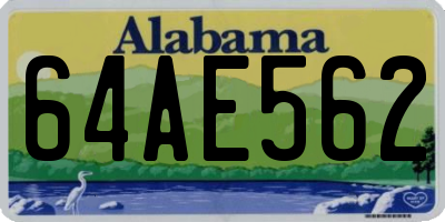 AL license plate 64AE562