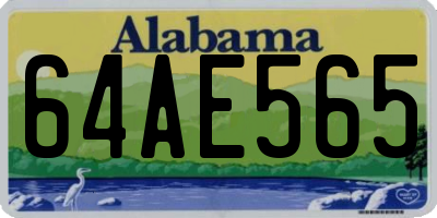 AL license plate 64AE565