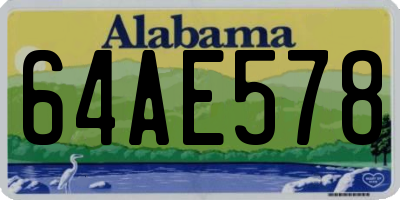 AL license plate 64AE578