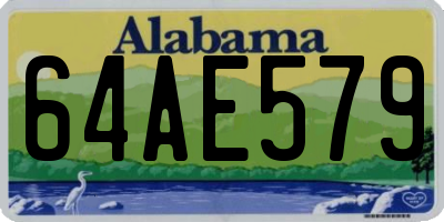 AL license plate 64AE579