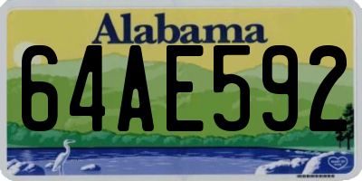 AL license plate 64AE592