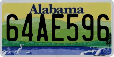 AL license plate 64AE596