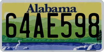 AL license plate 64AE598