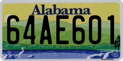 AL license plate 64AE601