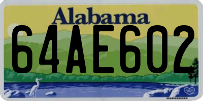 AL license plate 64AE602