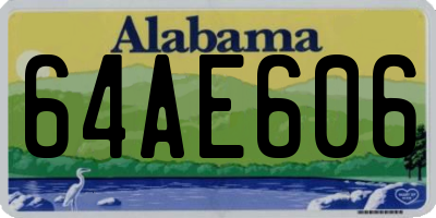 AL license plate 64AE606