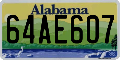 AL license plate 64AE607