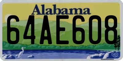 AL license plate 64AE608