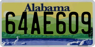 AL license plate 64AE609
