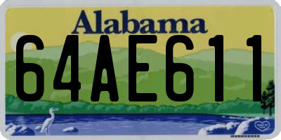 AL license plate 64AE611