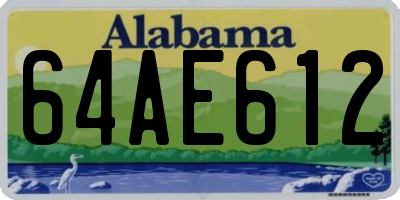 AL license plate 64AE612