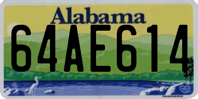 AL license plate 64AE614