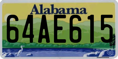 AL license plate 64AE615