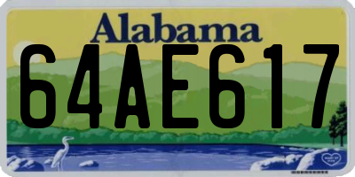 AL license plate 64AE617
