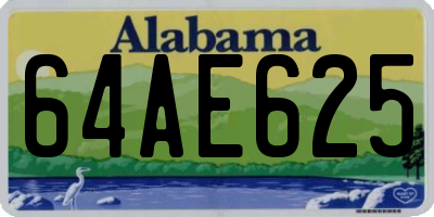 AL license plate 64AE625