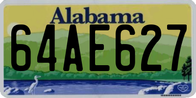 AL license plate 64AE627