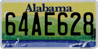 AL license plate 64AE628