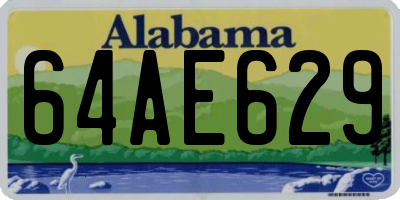 AL license plate 64AE629