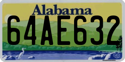 AL license plate 64AE632