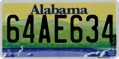 AL license plate 64AE634