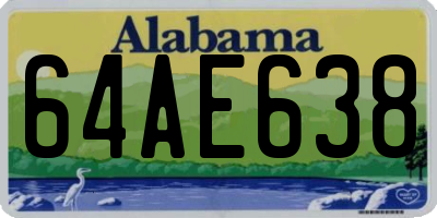 AL license plate 64AE638