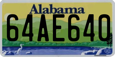 AL license plate 64AE640