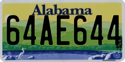 AL license plate 64AE644