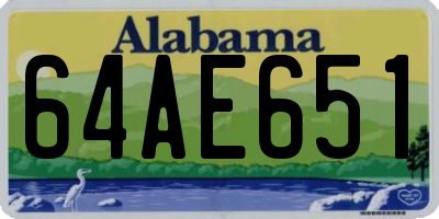 AL license plate 64AE651