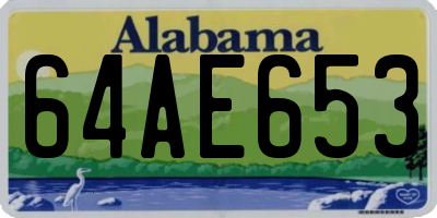 AL license plate 64AE653