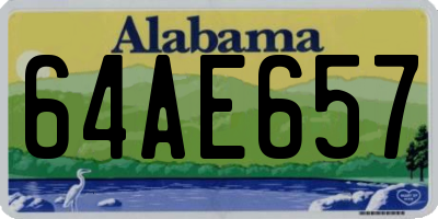 AL license plate 64AE657