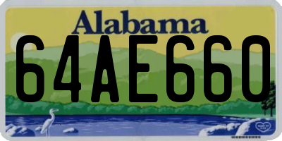 AL license plate 64AE660