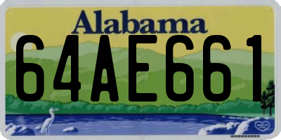 AL license plate 64AE661