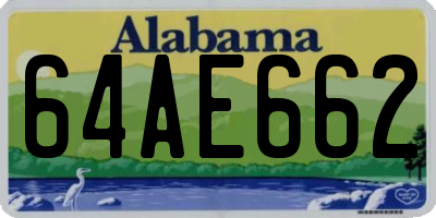 AL license plate 64AE662